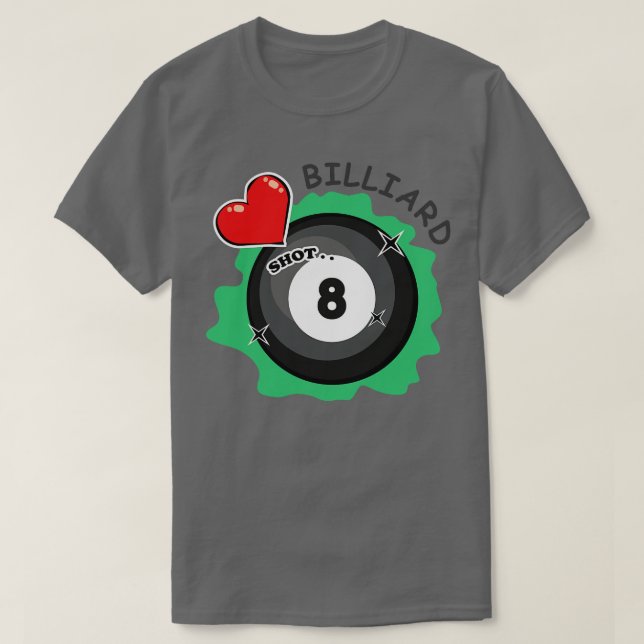 I Kärlek Billiard T Shirt (Design framsida)
