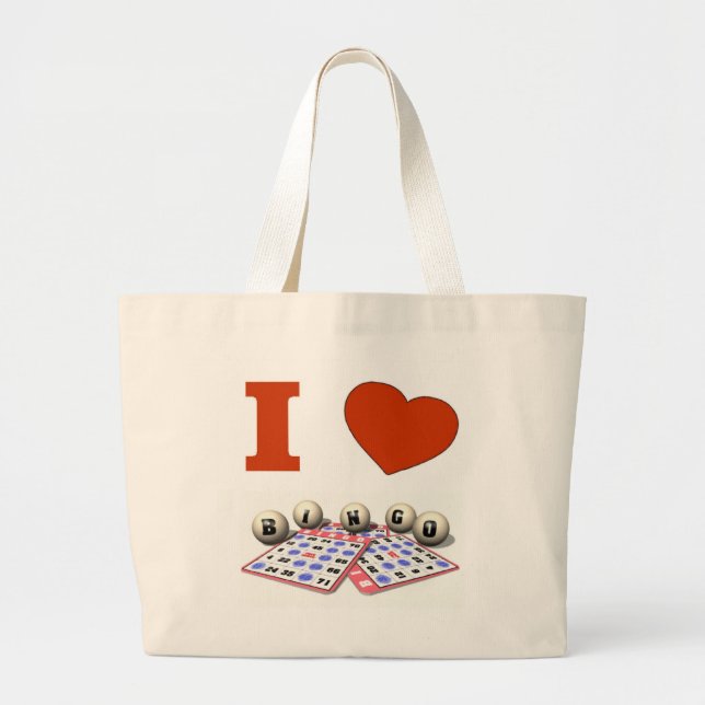 I Kärlek Bingo Classic Tote Bag Jumbo Tygkasse (Framsidan)