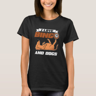 I Kärlek Bingo och Hundar Casino Gambling Lottery T Shirt