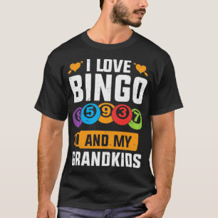 I Kärlek Bingo och min Barnbarn Funny Bingo Pullov T Shirt