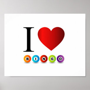 I kärlek bingo poster