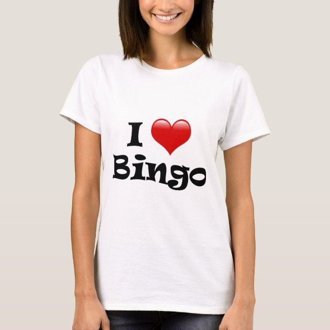 I Kärlek Bingo Tee Shirt (Framsida)
