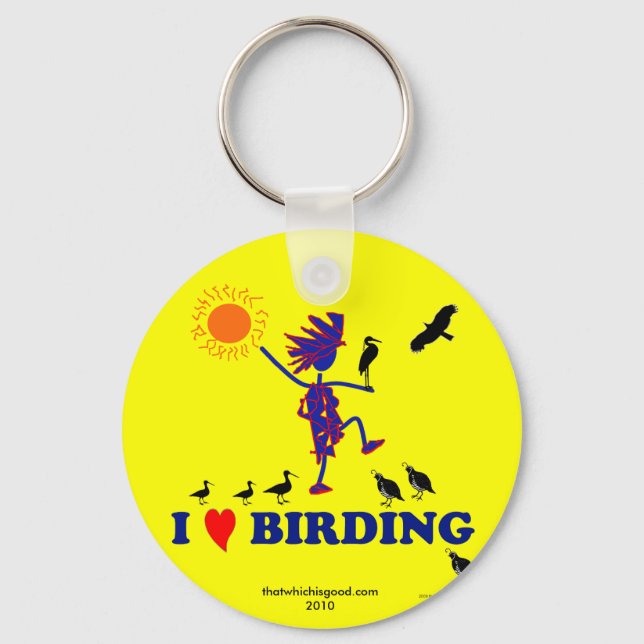I Kärlek Birding Nyckelring (Framsida)