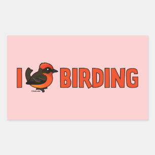 I Kärlek Birding VEFL Rektangulärt Klistermärke