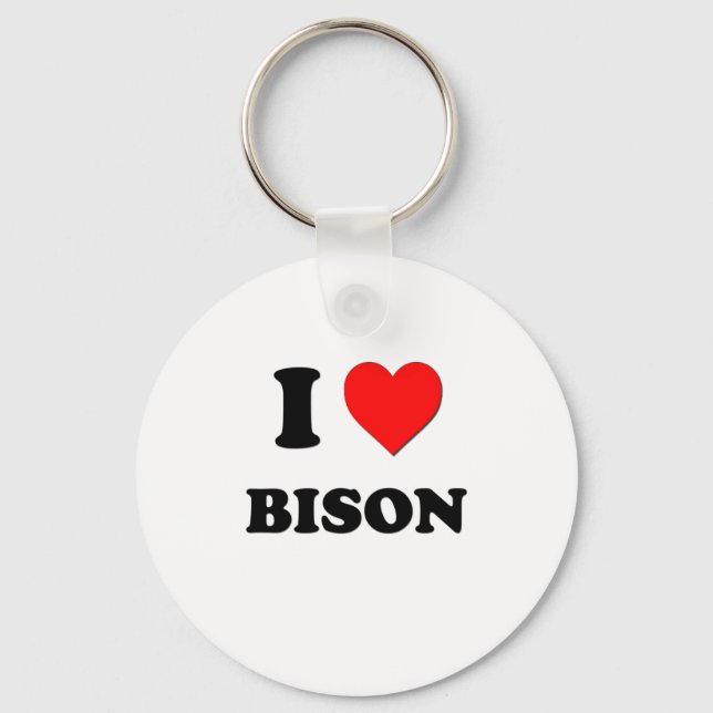 I Kärlek Bison Nyckelring (Framsida)