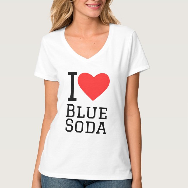 I kärlek blå soda t shirt (Framsida)