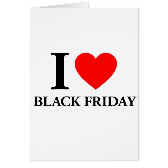 I Kärlek Black Fredag Hälsningskort (Framsidan)