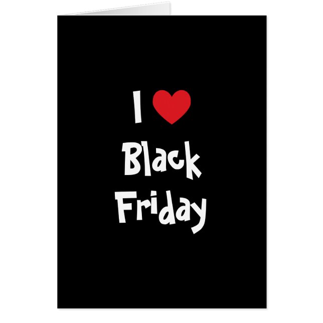 I Kärlek Black Fredag Hälsningskort (Framsidan)