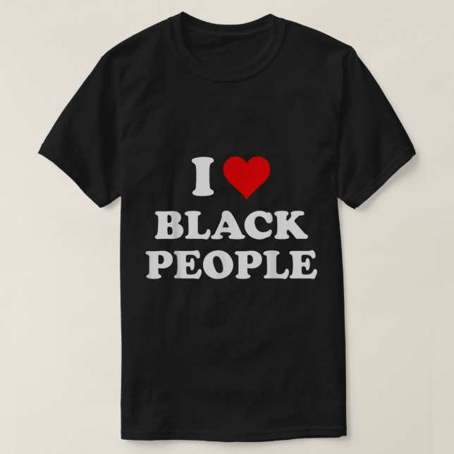 I Kärlek Black People T Shirt (Design framsida)