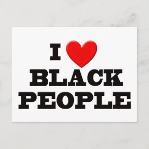 I Kärlek Black People Vykort