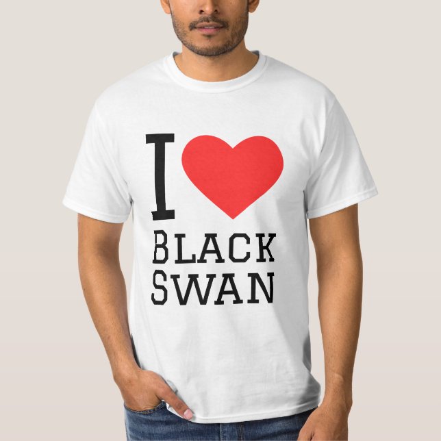 I kärlek Black svan T Shirt (Framsida)