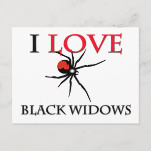 I Kärlek Black Widows Vykort