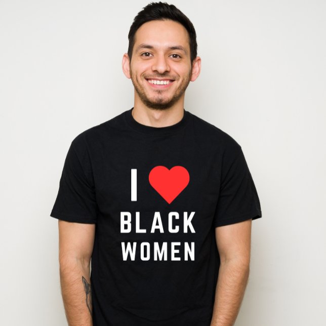 I KÄRLEK BLACK WOMEN T SHIRT (Skapare uppladdad)