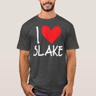 I Kärlek Blake Namn Personlig Manar Guy BFF Friend T Shirt
