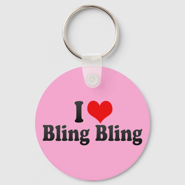 I Kärlek Bling Bling Nyckelring (Framsida)