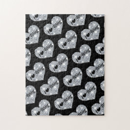 I kärlek Bling Jigszle Puzzle Pussel