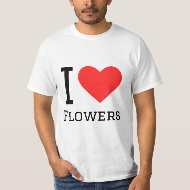 I kärlek blommor t shirt (Framsida)