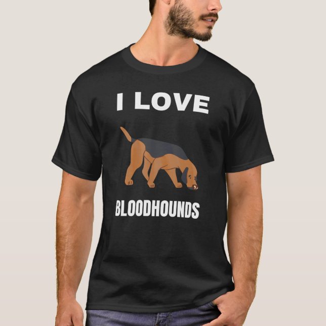 I kärlek Bloodhounds T Shirt (Framsida)