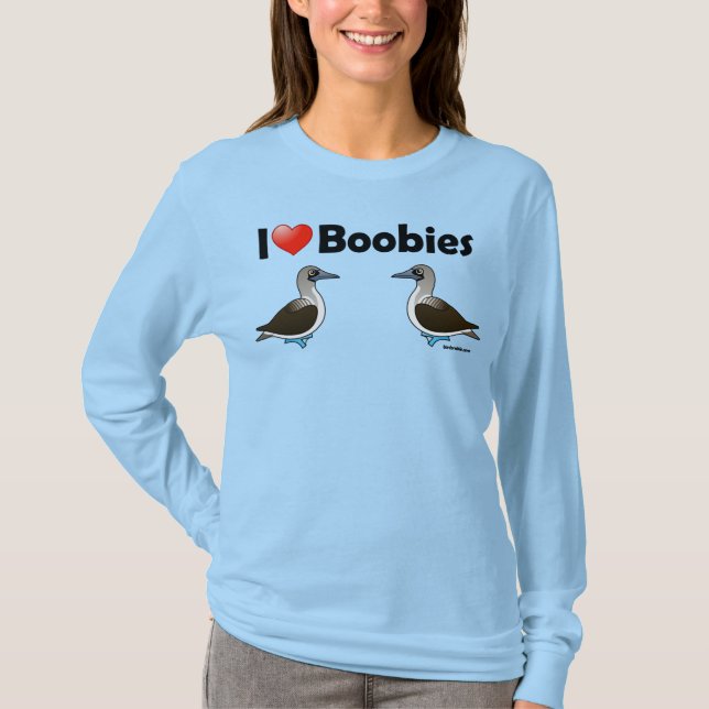 I Kärlek Blue-Footed Boobies T Shirt (Framsida)