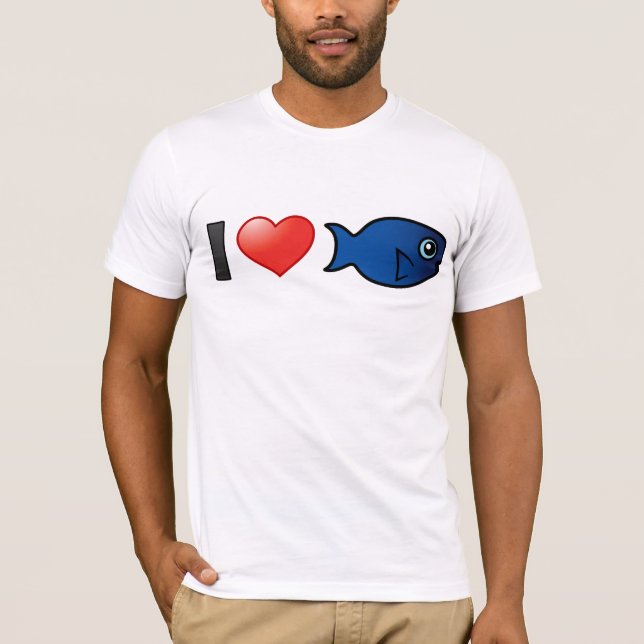 I Kärlek Blue Parrotfish Tee Shirt (Framsida)