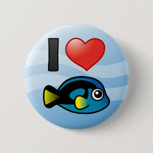 I Kärlek Blue Tang Knapp