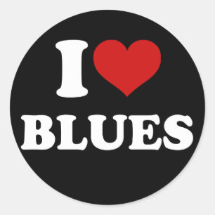 I Kärlek Blues Runt Klistermärke