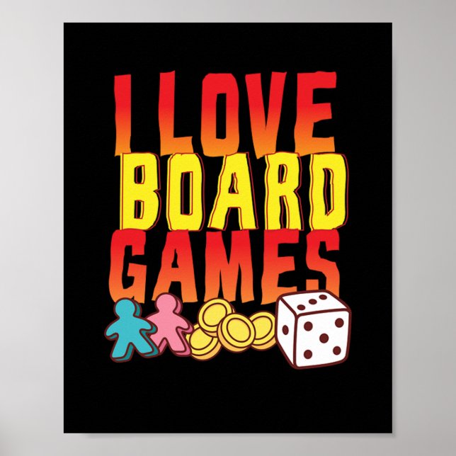 I Kärlek Board Games Nerd Poster (Framsidan)