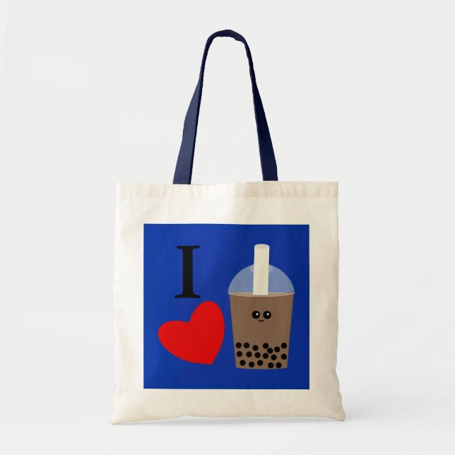 I Kärlek Boba Drink #1 Tote Bag Tygkasse (Framsidan)
