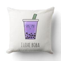 I Kärlek Boba Kawaii Bubble Tea Taro Ube Lila