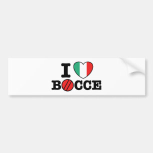 I Kärlek Bocce Bildekal