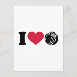 I kärlek Boccia Petanque Vykort