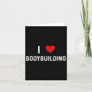I Kärlek Bodybuilding - Heart - Workout Gym Body B Kort