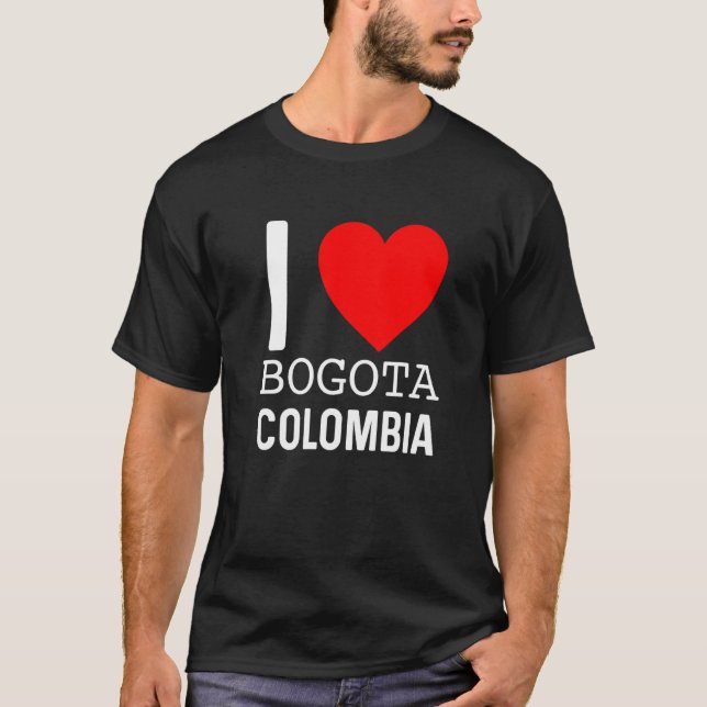 I Kärlek Bogota Colombia Flagga colombianska Pride T Shirt (Framsida)