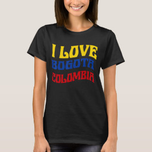 I Kärlek Bogota Colombia Flagga colombianska Pride T Shirt