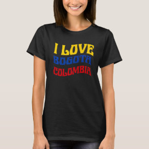 I Kärlek Bogota Colombia Flagga colombianska Pride T Shirt