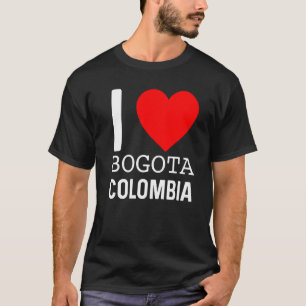 I Kärlek Bogota Colombia Flagga colombianska Pride T Shirt