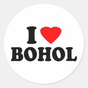 I Kärlek Bohol Runt Klistermärke