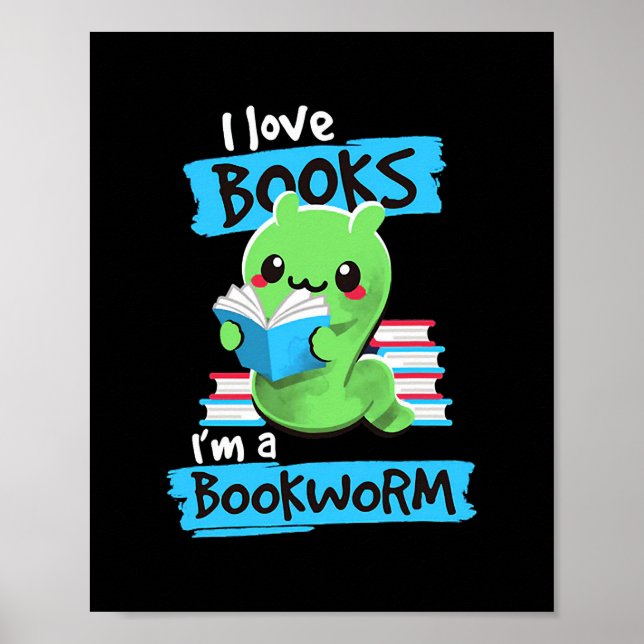 I kärlek bok och jag är en bokmask poster (Framsidan)