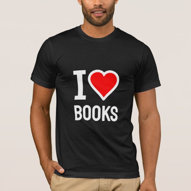 I kärlek bokar T-Shirt (Framsida)
