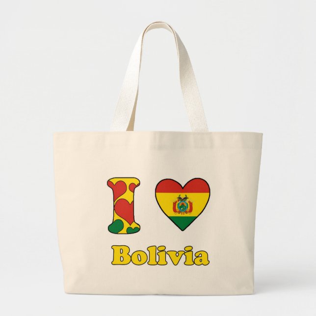 I kärlek Bolivia Jumbo Tygkasse (Framsidan)