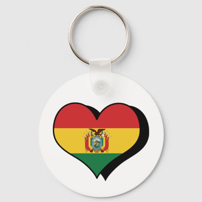 I Kärlek Bolivia Keychain Nyckelring (Framsida)