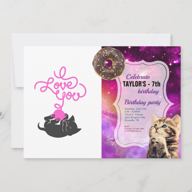 I kärlek - boll av ull - välj tillbaka färg inbjudningar (Framsida)