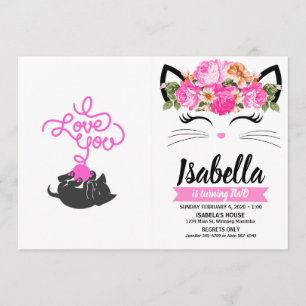 I kärlek - bollen ull - Välj tillbaka färg Inbjudningar