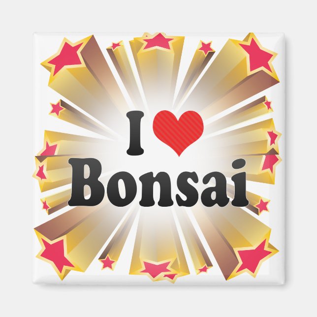 I Kärlek Bonsai Magnet (Framsidan)