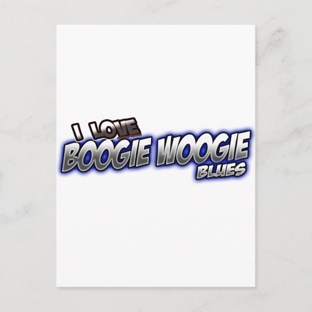 I Kärlek Boogie Woogie BLUES-musik Vykort (Framsida)