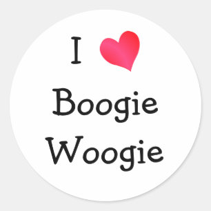 I Kärlek Boogie Woogie Runt Klistermärke