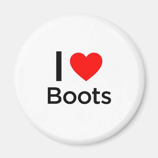 I Kärlek Boots Magnet (Framsidan)