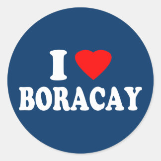 I Kärlek Boracay Runt Klistermärke