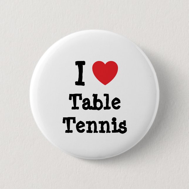 I kärlek Bord tennis anpassningsbar personlig Knapp (Framsida)
