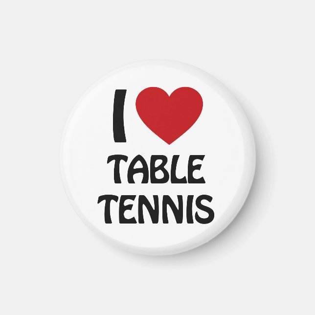 I kärlek Bord Tennis Magnet (Framsidan)